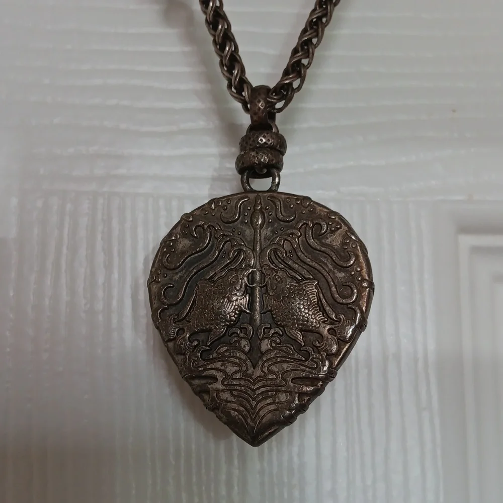 Lucky Bordeaux Teardrop Heart Pendant Necklace - Women Jewelry,Boho - Picture 4 of 7